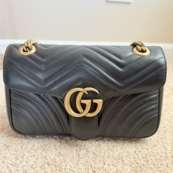 Gucci GG Marmont Flap leather handbag - Picture 1 of 14